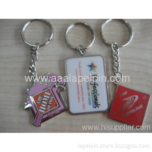 Fashion Key Ring Bag Hanger Embossed Enamel Keychains